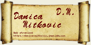 Danica Mitković vizit kartica
